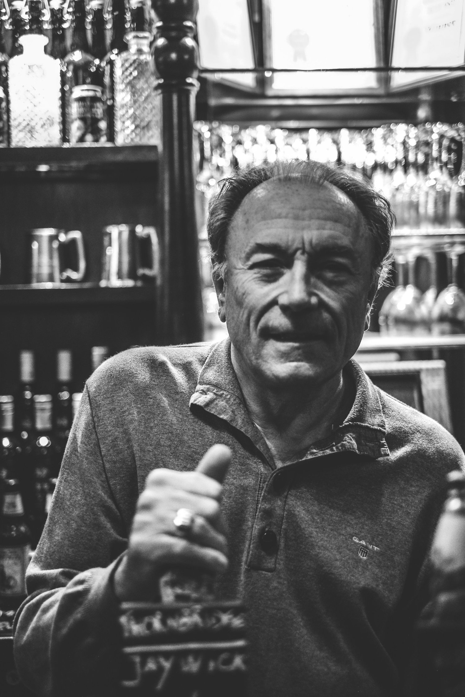 Behind the bar